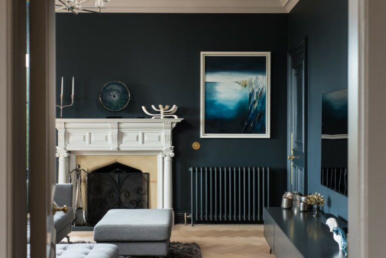 cast iron radiators in Georgian villa, North Berwick Scotland